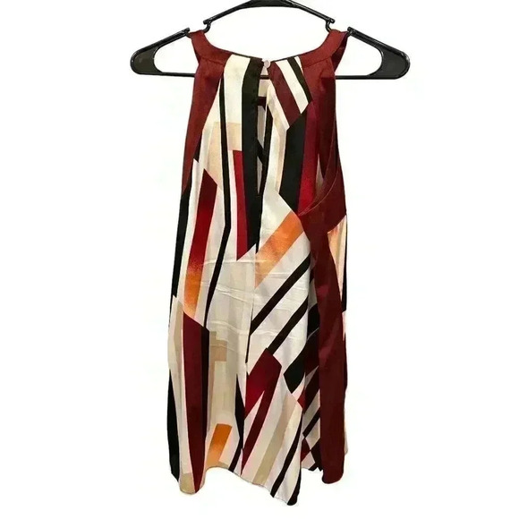 COPY - White House Black Market  Women's Silk Print Halter Top, Size 6, Pre-Own… - Picture 2 of 4